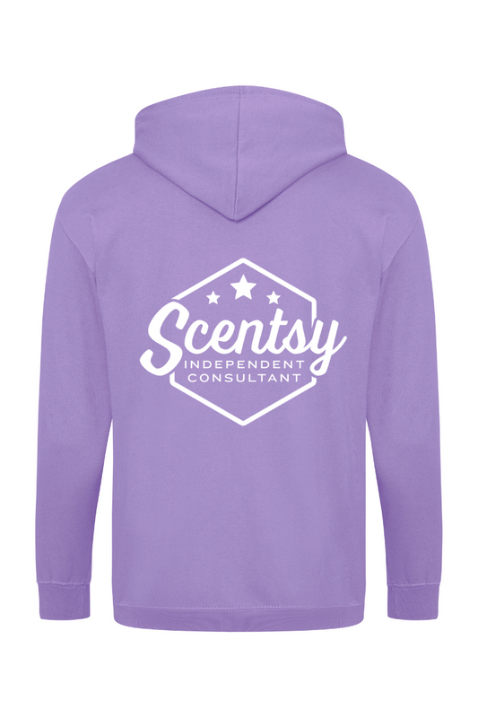 Authorized Scentsy Vendor Digital Lavender Zipped Hoodie