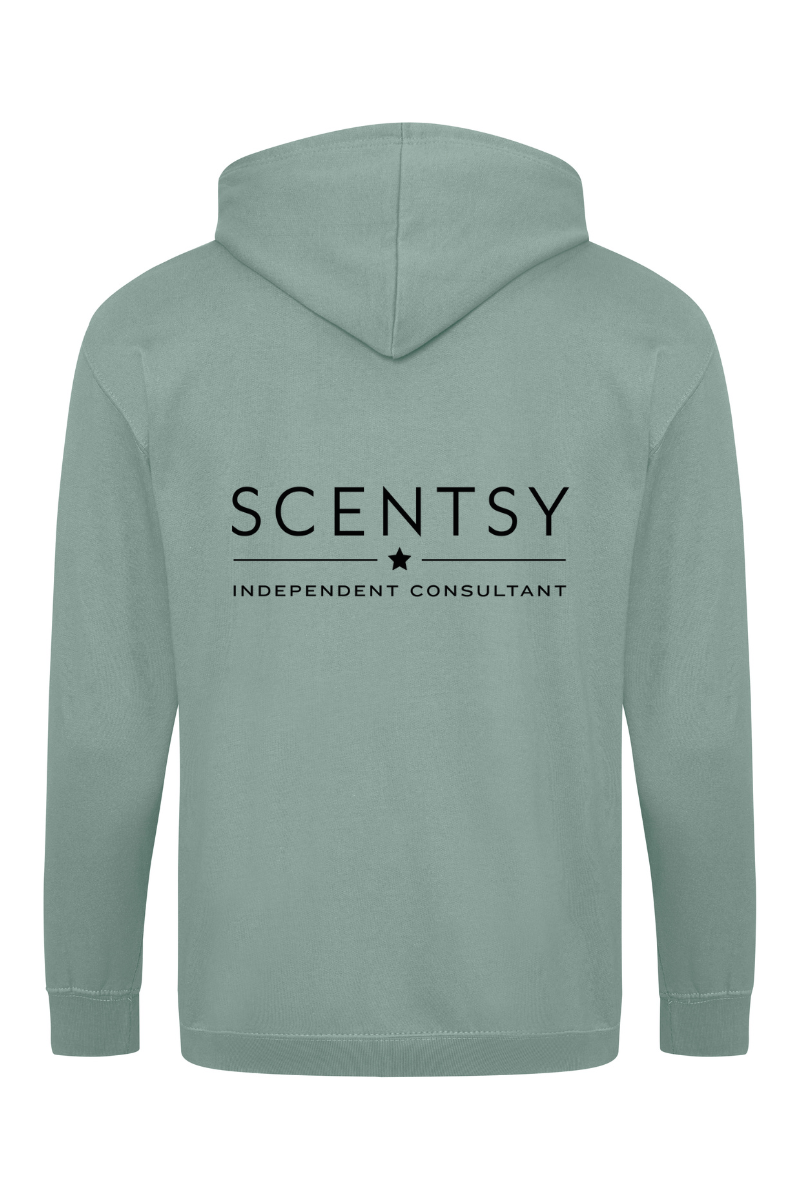 Authorized Scentsy Vendor Dusky Green Zipped Hoodie