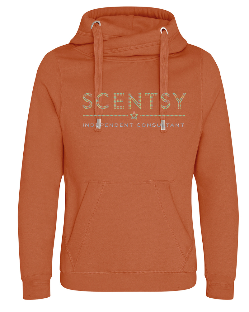 Scentsy Vendor Sparkle Ginger Biscuit Cross Neck Pullover Hoodie