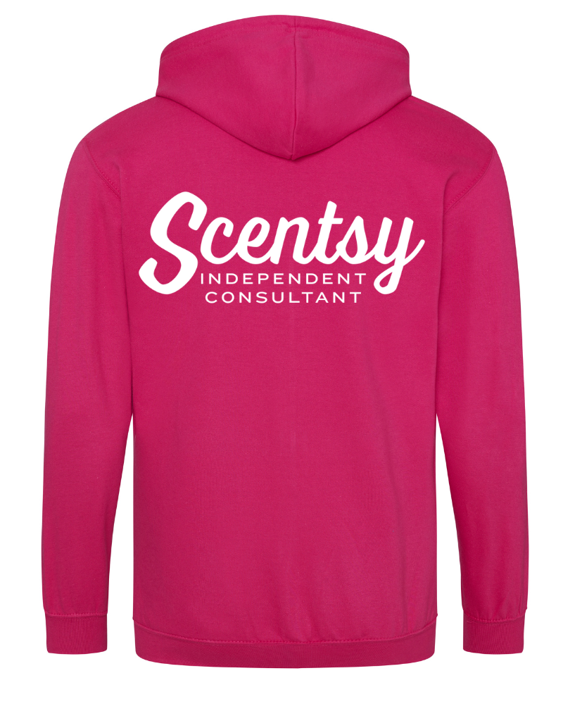 Authorized Scentsy Vendor Hot Pink Zipped Hoodie