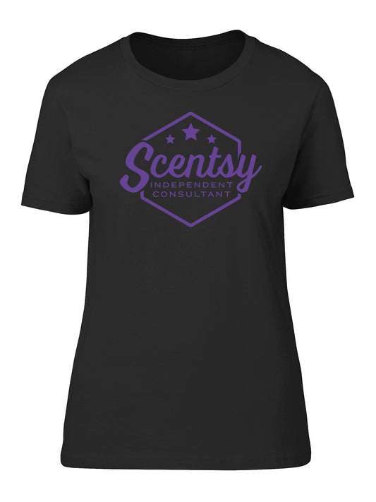 Authorized Scentsy Vendor Ladies Fitted T-Shirt - Purple Hexagon Logo