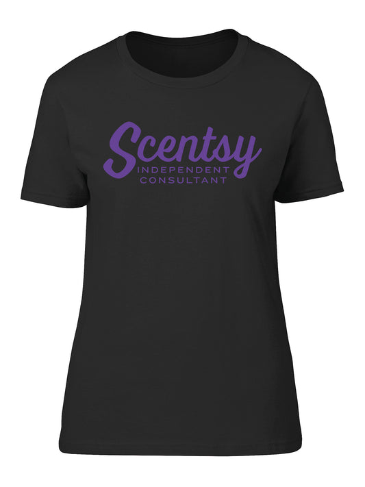 Authorized Scentsy Vendor Ladies Fitted T-Shirt - Purple Script Logo