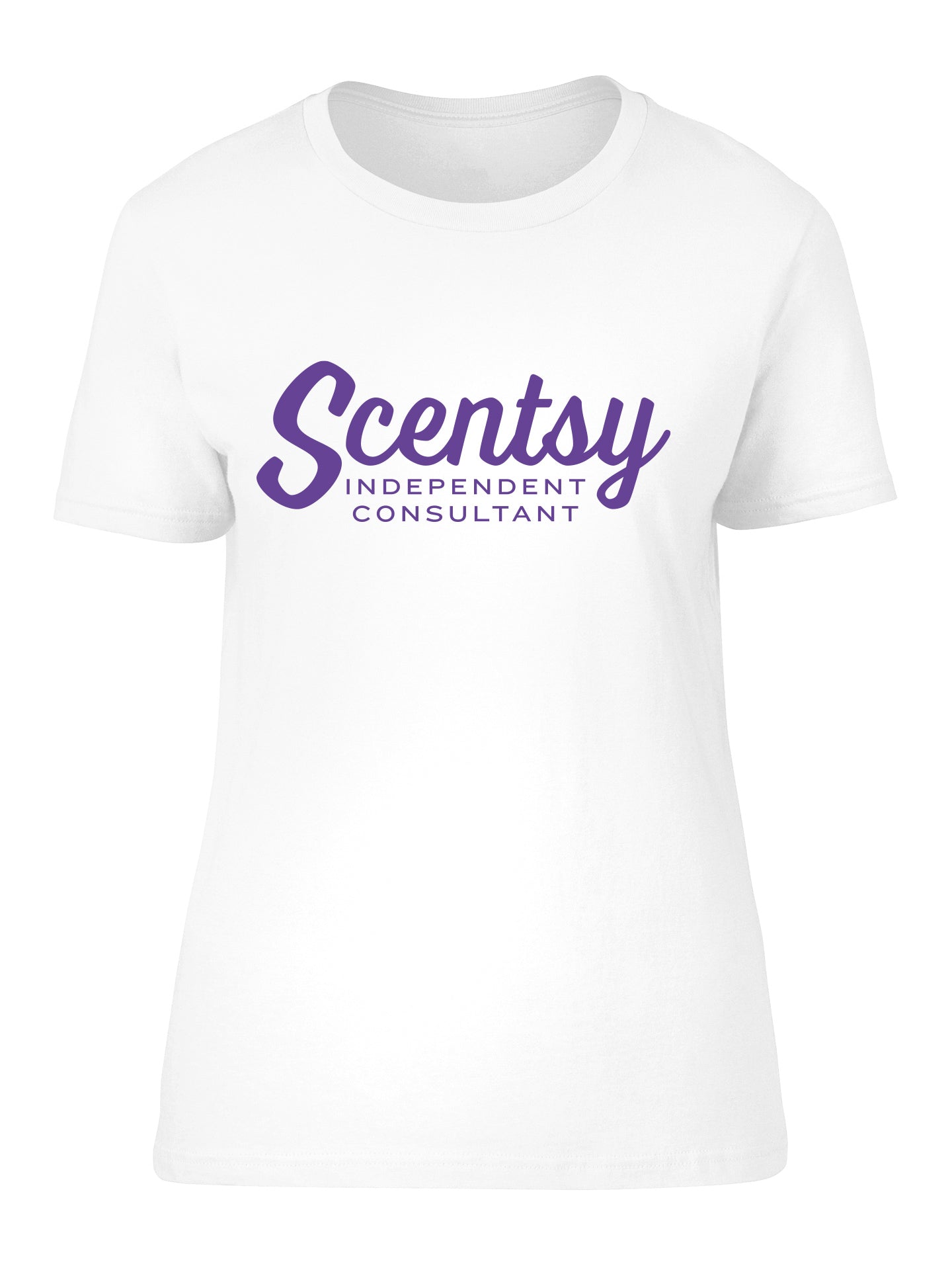 Authorized Scentsy Vendor Ladies Fitted T-Shirt - Purple Script Logo