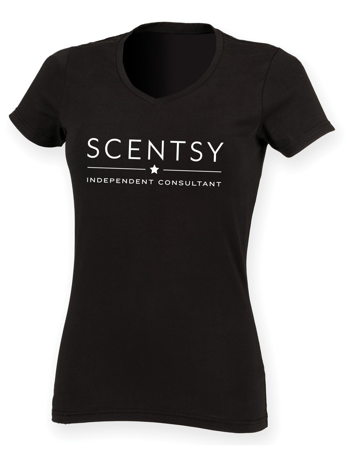 Authorized Scentsy Vendor V-Neck T-Shirt - Purple Simple Logo