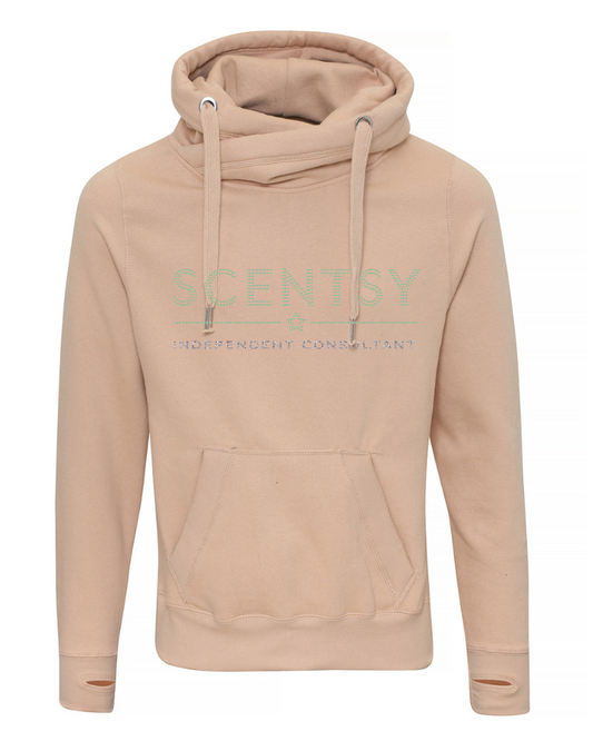 Scentsy Vendor Sparkle Nude Cross Neck Pullover Hoodie