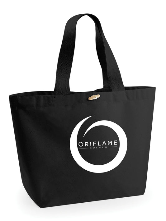 Oriflame White Print XL Tote Bag