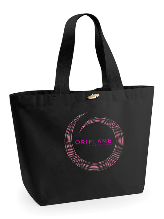 Oriflame Pink Rhinestone XL Tote Bag