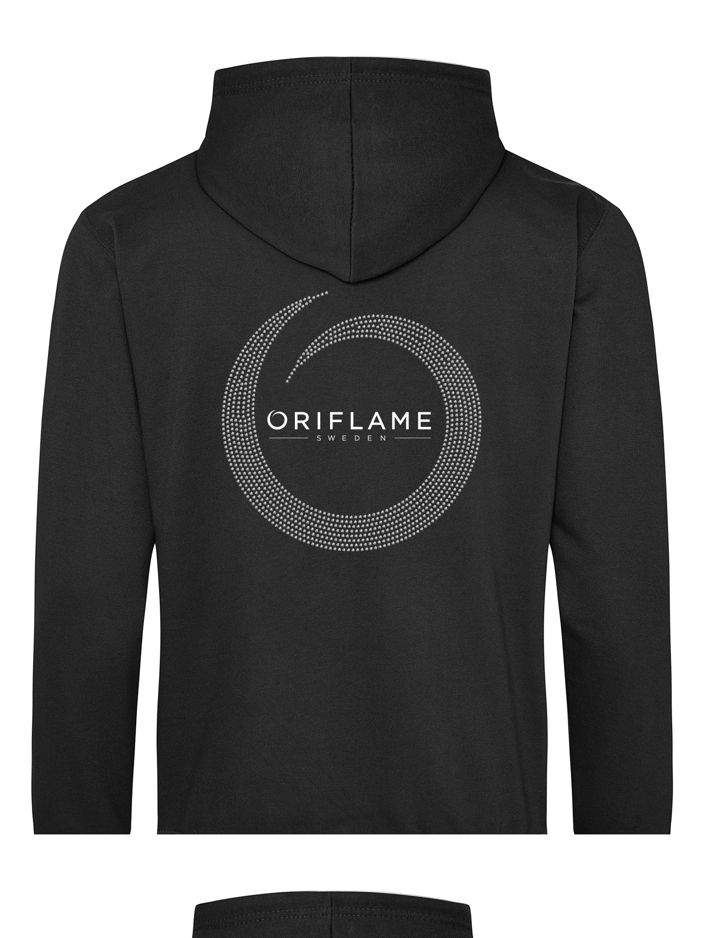 Oriflame Clear Rhinestone Zipped Hoodie