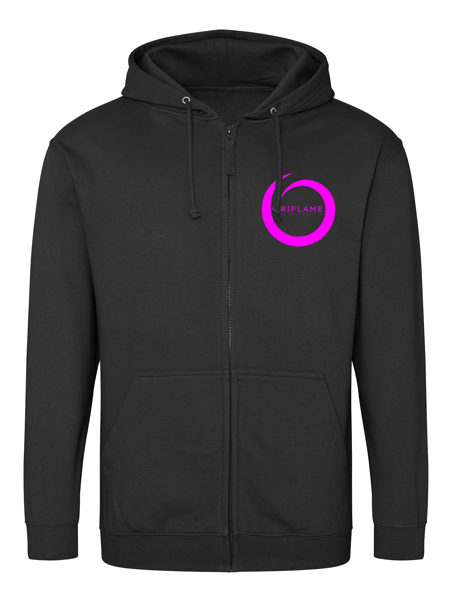 Oriflame Pink Print Zipped Hoodie