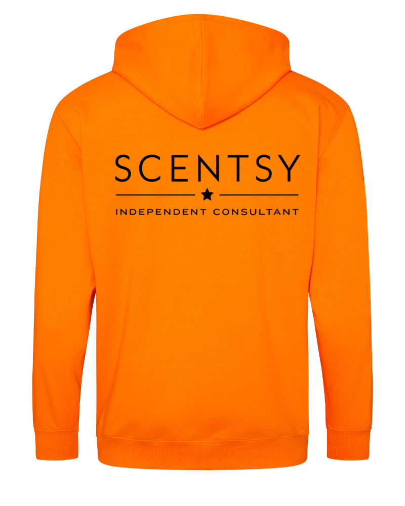 Authorized Scentsy Vendor Orange Crush Zipped Hoodie