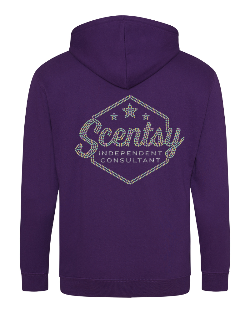 Authorized Scentsy Vendor Sparkle Purple Zipped Hoodie