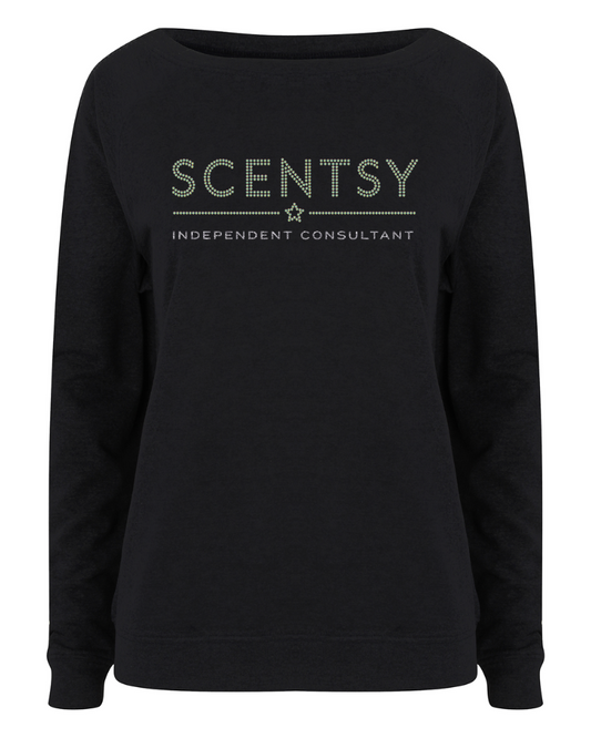 Scentsy Vendor Sparkle Black Slouch Sweatshirt