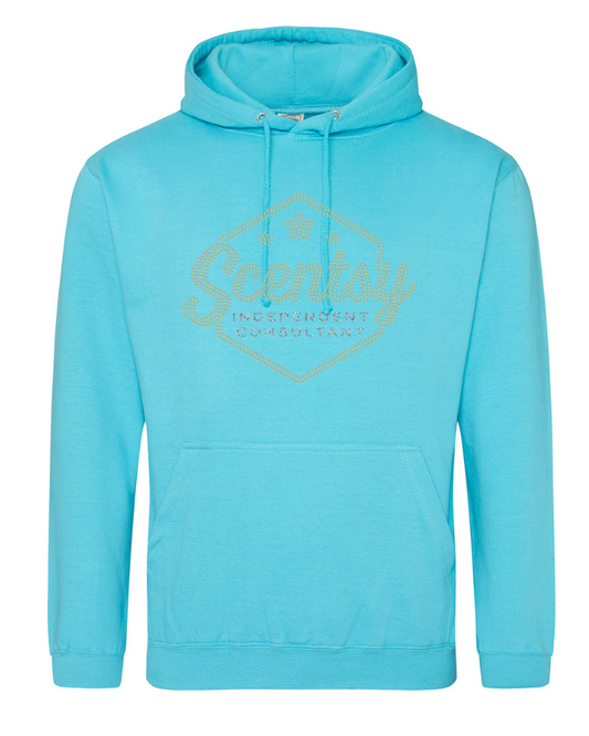 Authorized Scentsy Vendor Sparkle Turquoise surf  Pullover Hoodie