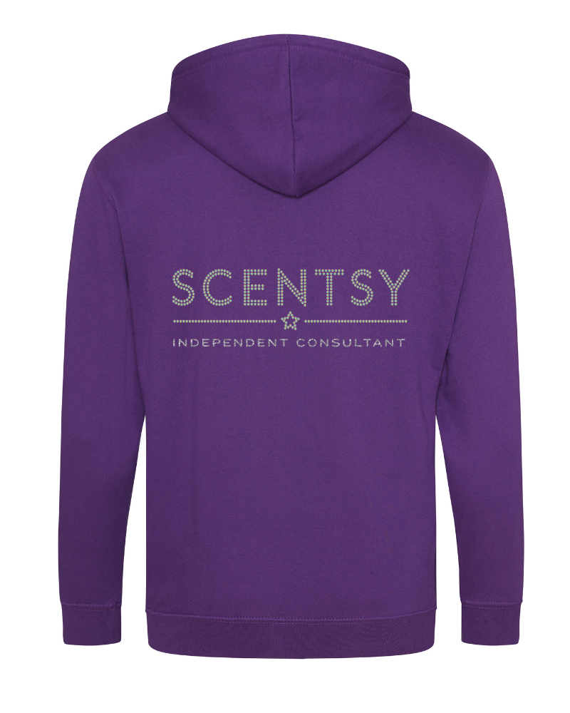 Authorized Scentsy Vendor Sparkle Purple Zipped Hoodie