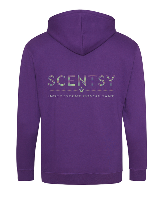 Authorized Scentsy Vendor Sparkle Purple Zipped Hoodie