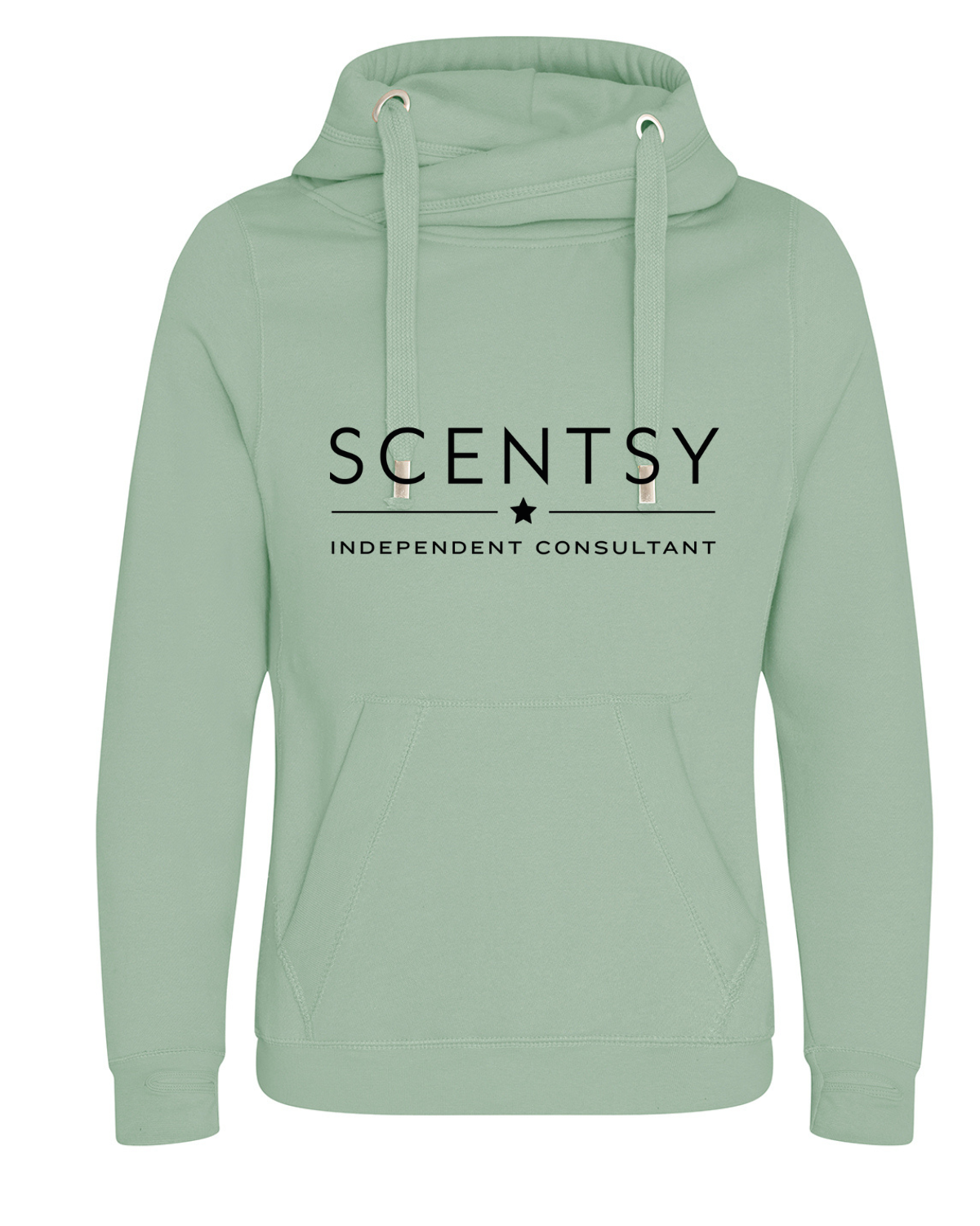 Authorized Scentsy Dusky Green Cross Neck Pullover Hoodie