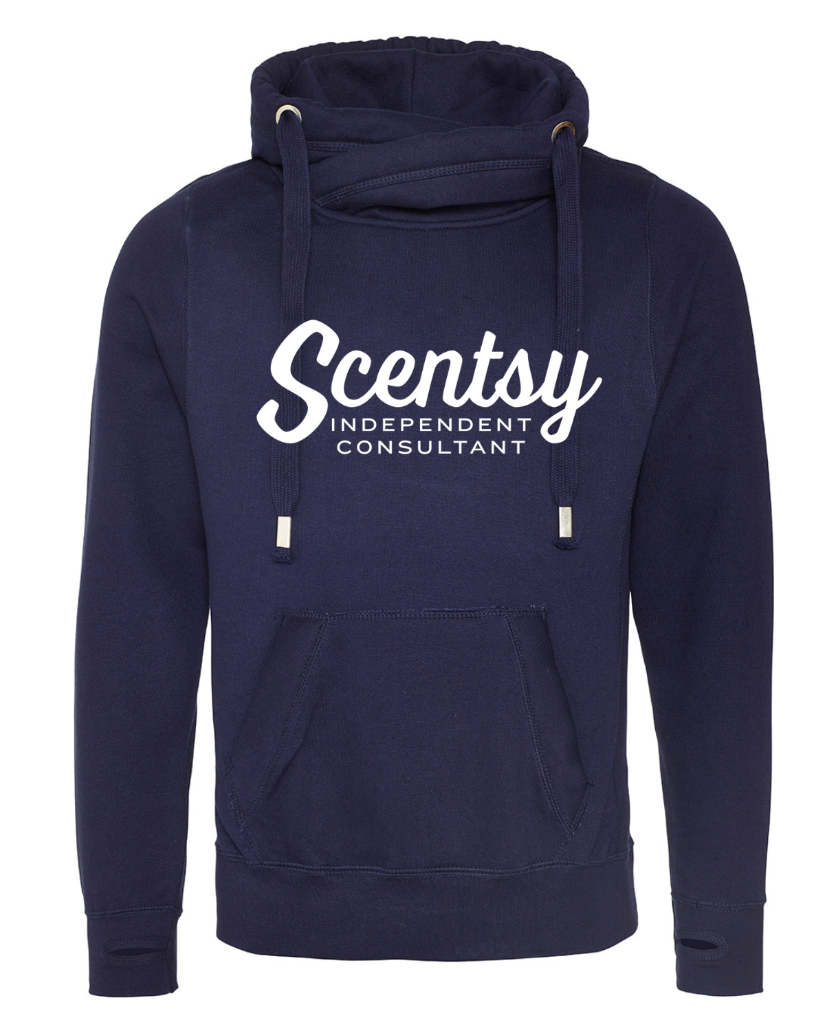 Authorized Scentsy Oxford Navy Cross Neck Pullover Hoodie