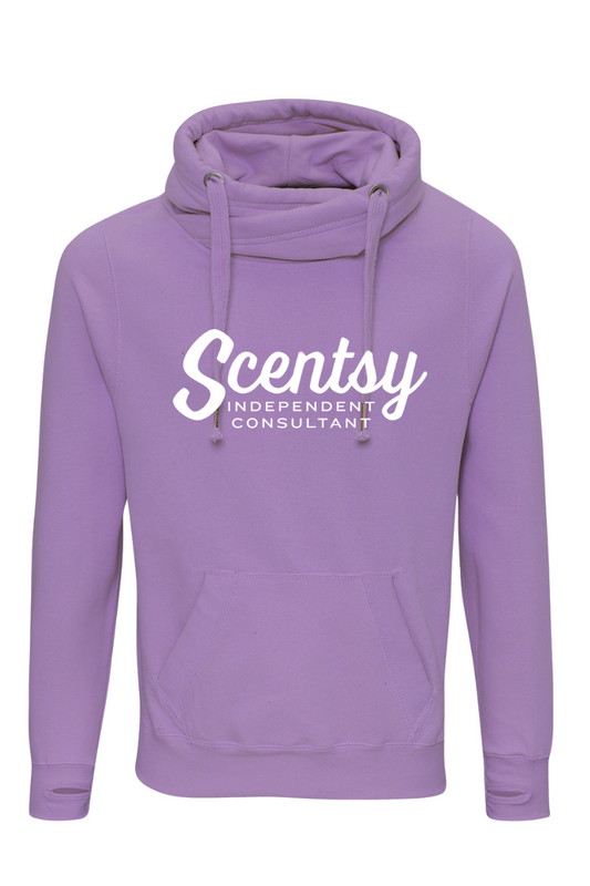 Authorized Scentsy Vendor Printed Digital Lavender Cross Neck Pullover Hoodie