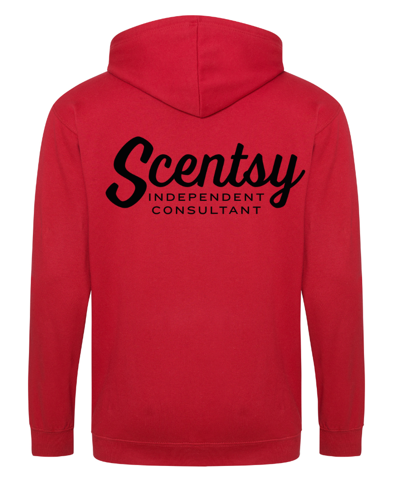 Authorized Scentsy Vendor Fire Red Zipped Hoodie