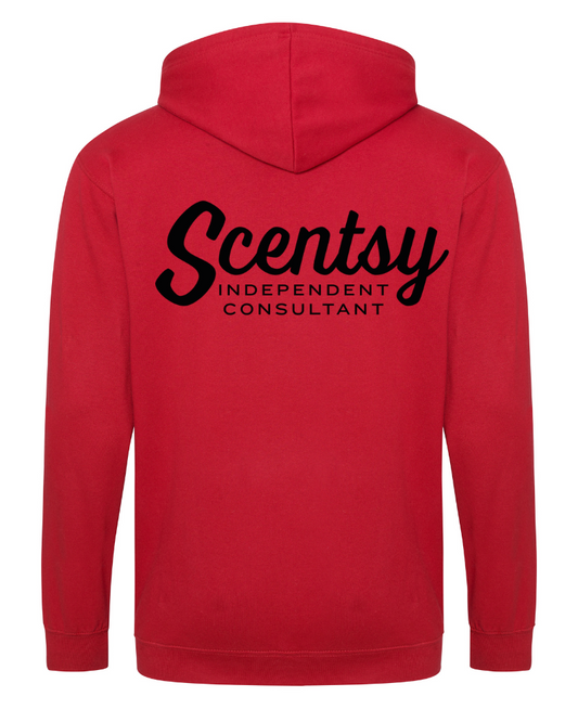 Authorized Scentsy Vendor Fire Red Zipped Hoodie