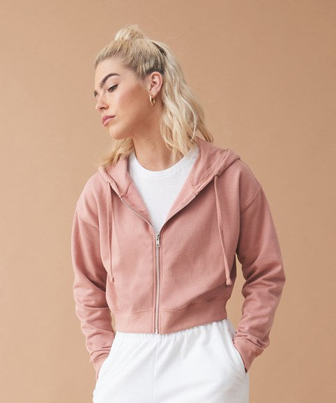 Cropped Zipped Hoodie