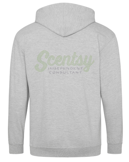 Authorized Scentsy Vendor Sparkle Grey Zipped Hoodie