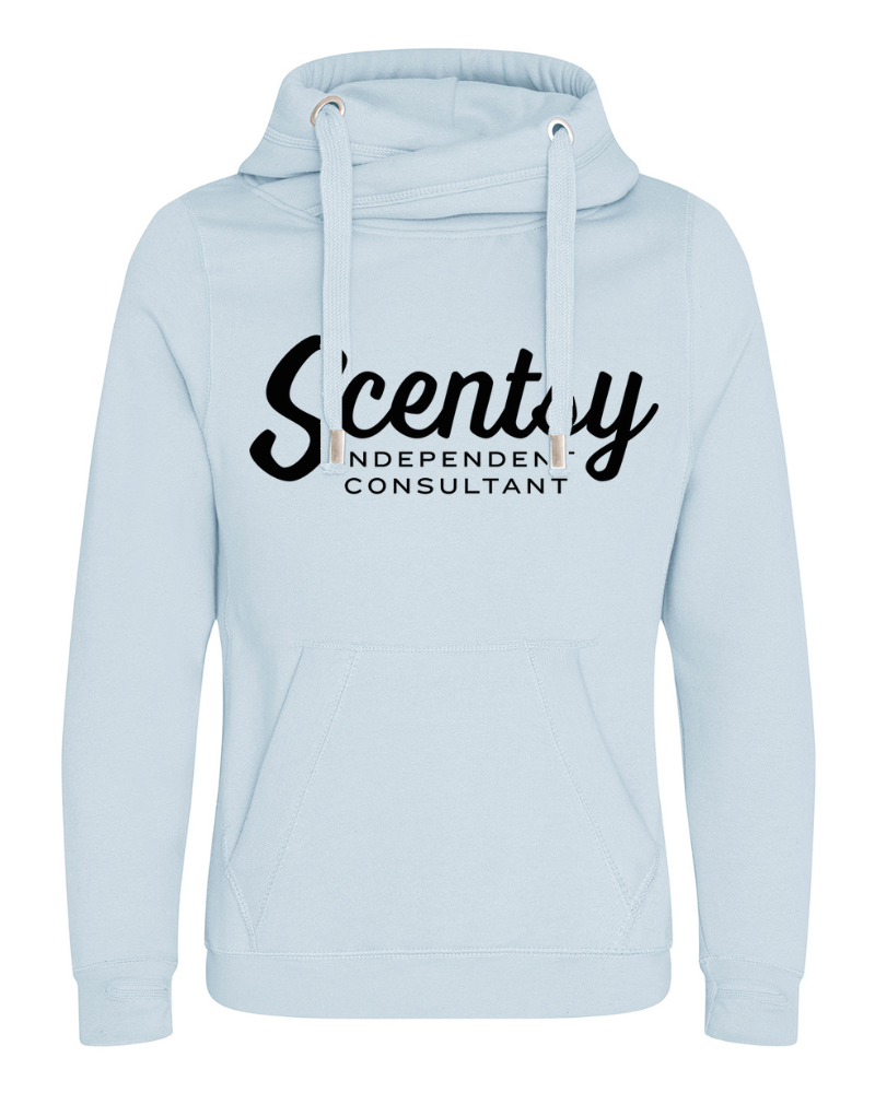 Authorized Scentsy Vendor Printed Sky Blue Cross Neck Pullover Hoodie