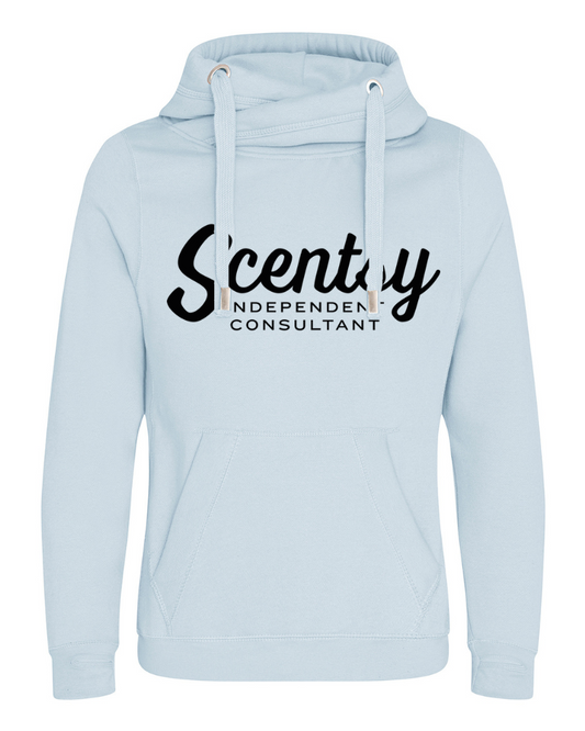 Authorized Scentsy Vendor Printed Sky Blue Cross Neck Pullover Hoodie