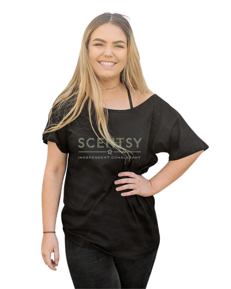 Scensty Authorized Vendor - Sparkle Black Slouch T-Shirt