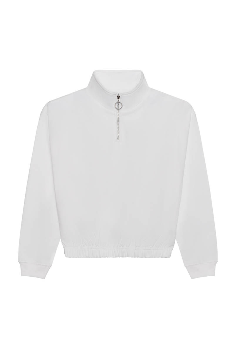 Women's 1/4 Zip Cropped Sweatshirt