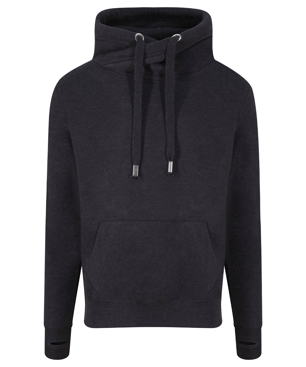 Cross Neck Rhinestone Initial Hoodie