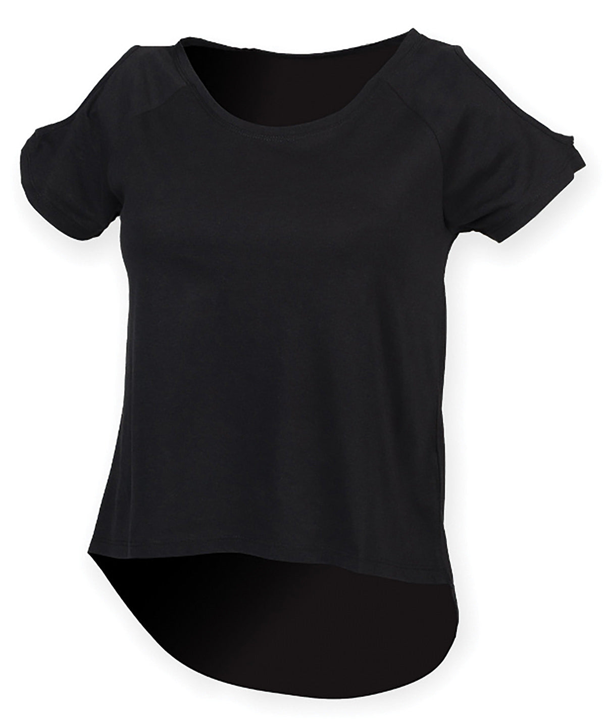 Drop Back Cold Shoulder T-Shirt