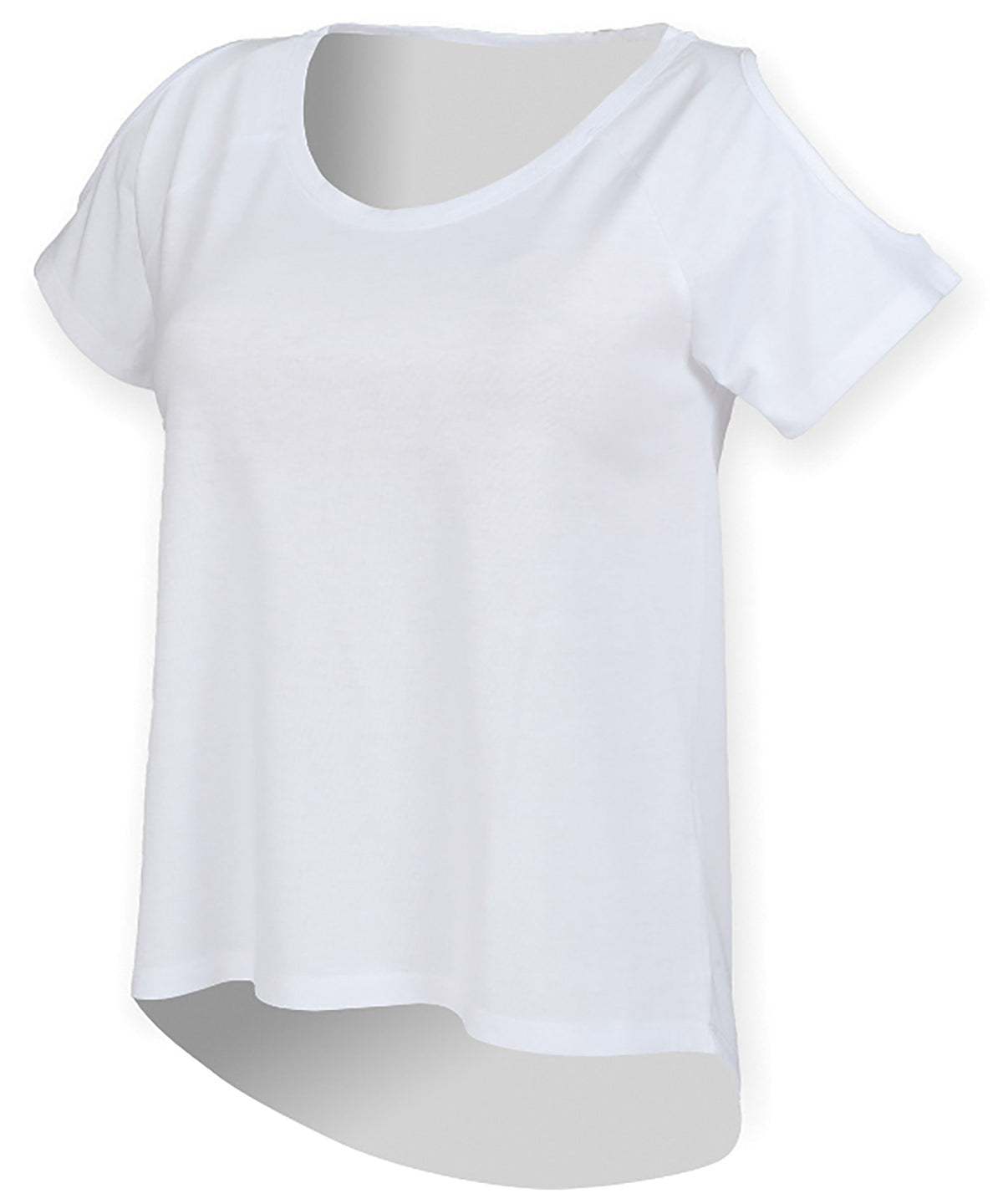 Drop Back Cold Shoulder T-Shirt